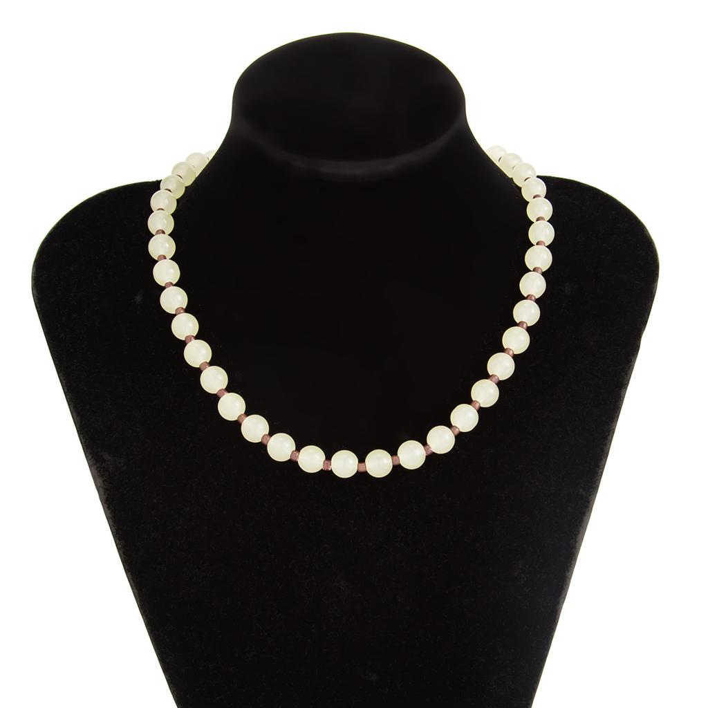 Fashion Creative Transparent Glass Beads Choker Necklaces for Women Retro Bohemian Clavicle Chain Necklace Summer Daily Party Jewelry