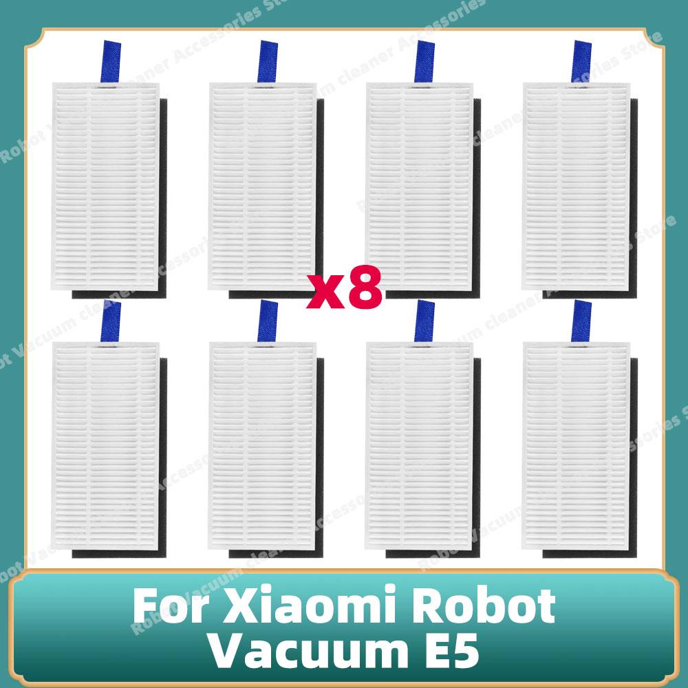 Compatible For Xiaomi Robot Vacuum E5 / C108 Side Brush Heap Filter Mop Cloth Accessories Replacement Spare Parts