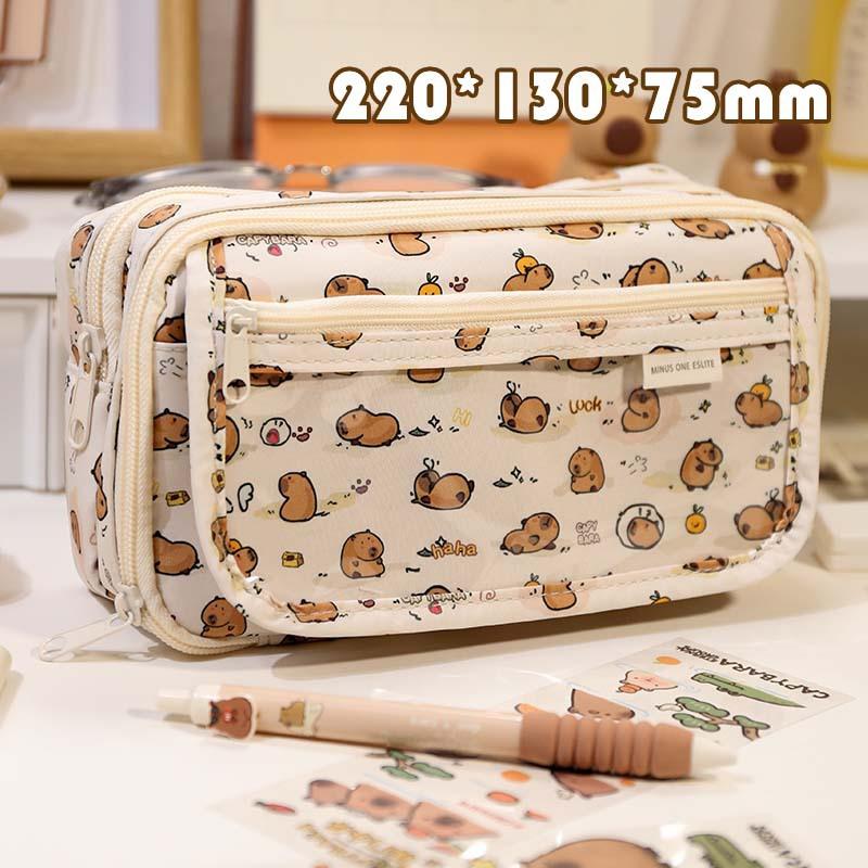 

Transparent large-capacity pencil case Korean ins high-value stationery box for primary school students, advanced sense pencil case for girls, cute