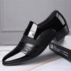 Men Dress Shoes Slip On Oxfords Classic Business Leather Shoes Breathable Plus Size Office Loafers Luxury Pointed Toe Men Shoes