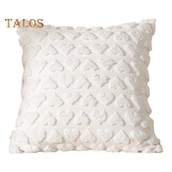 

Наволочка с 3D-узором в виде сердца, короткая плюшевая наволочка со скрытой молнией для спальни, гостиной, дивана, украшения для новогодней вечеринки 1pc белый