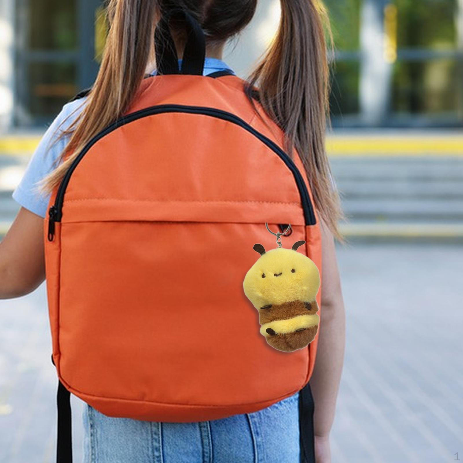 

Bee Keychain Stuffed Animal Women Bag Accessories Unique Handbag Hanging Decoration Cute Toy for