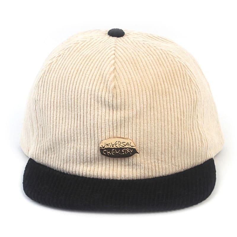 Universal Chemistry Corduroy Ivory Black Snapback Cap Snapback Cap