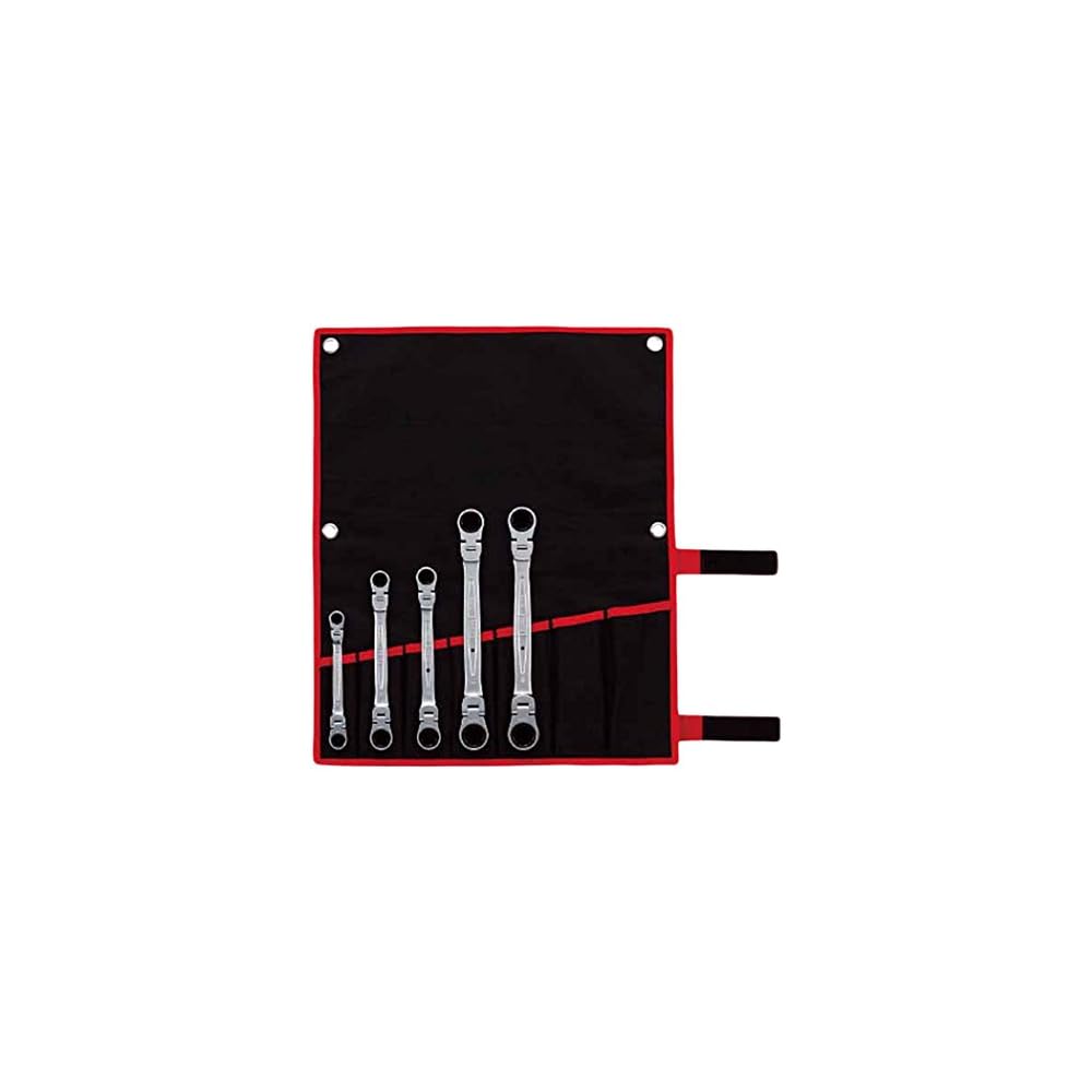 Tone Ratchet Wrench Set RMFW500 Black 5-Piece Adjustable Durable Hand Tool