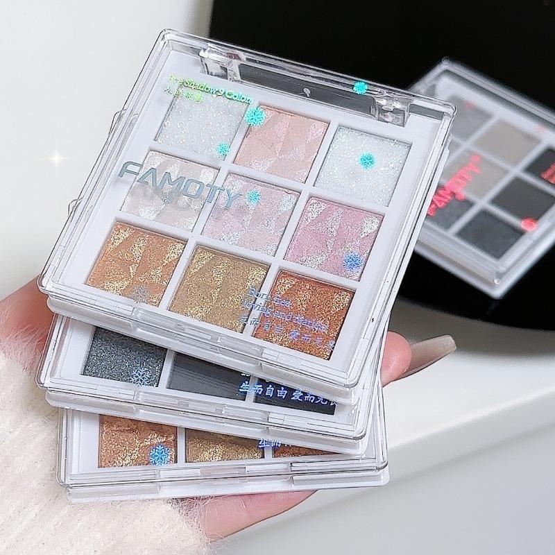 Color Highlight Eyeshadow Palette Shimmer Glitter Matte Luminous