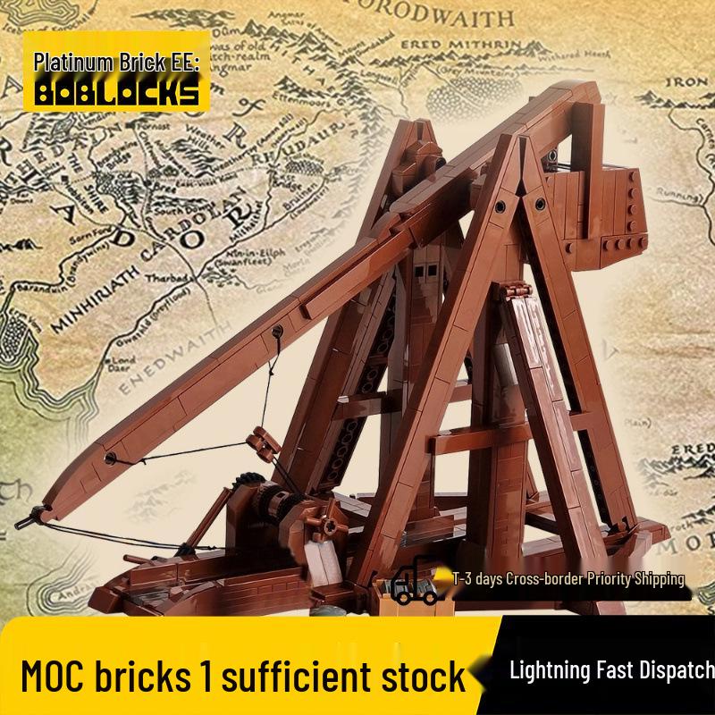 Medieval Trebuchet Building Blocks Model (MOC-141541) – Compatible with LEGO Bricks Medieval Trebuchet