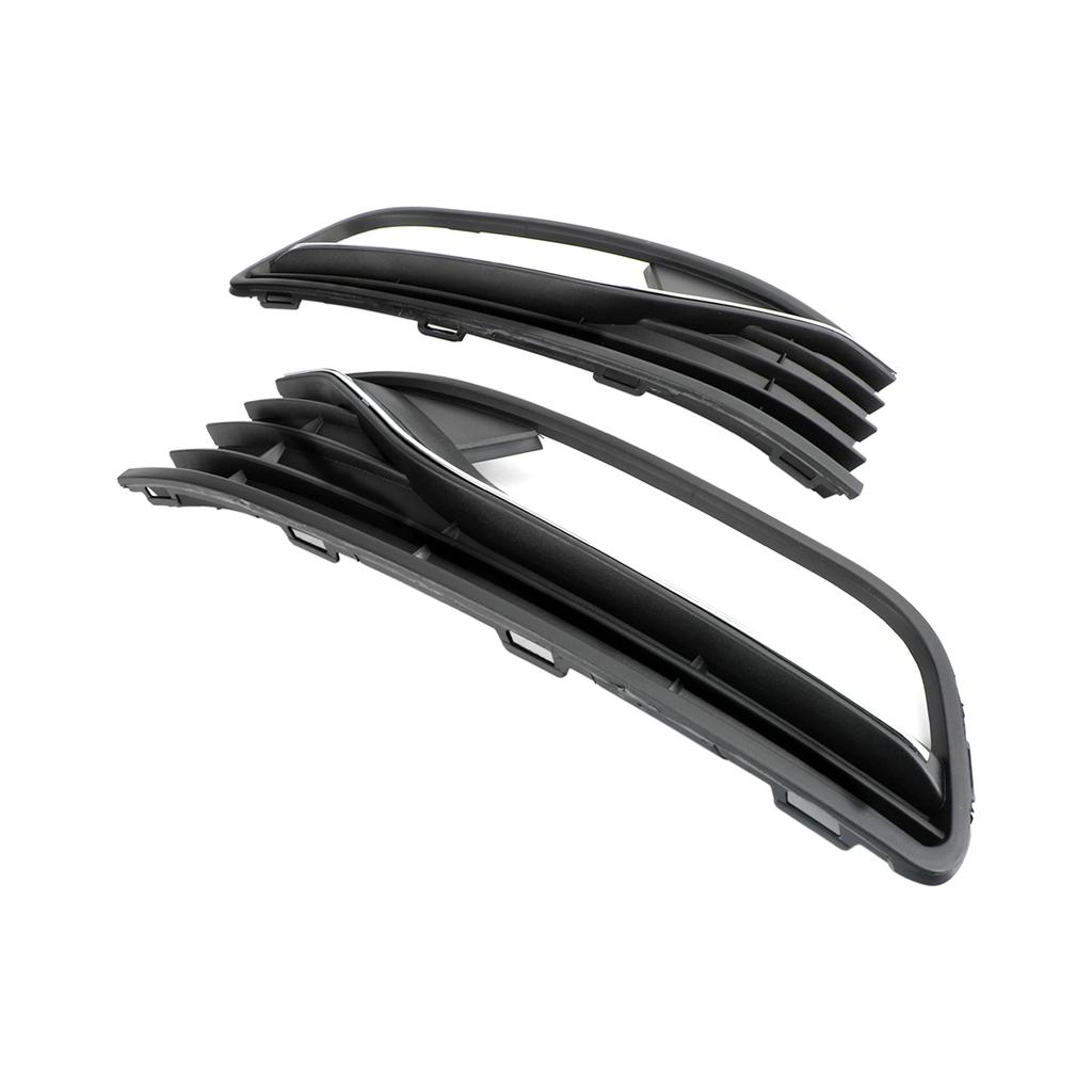 Pair Front Bumper Fog Light Cover Grill Grille Fit VW Polo 6R 2014-2017