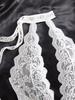 Deep V White Lace Sexy Lingerie For Women Transparent Underwear Set Crotchless Open Ass Bodysuit Female Teddies Erotic Outfits