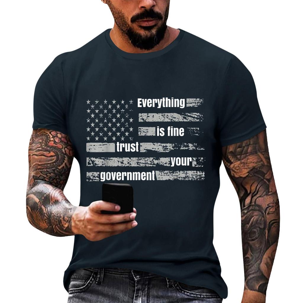 Everything Is Fine Trust Your Government Funny Humor Quote T-Shirt