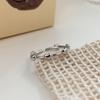 Brushed Plain Ring, Female Niche Light Luxury, High Sense, Irregular Index Finger Ring, Can't Lose Color, Ring Tide