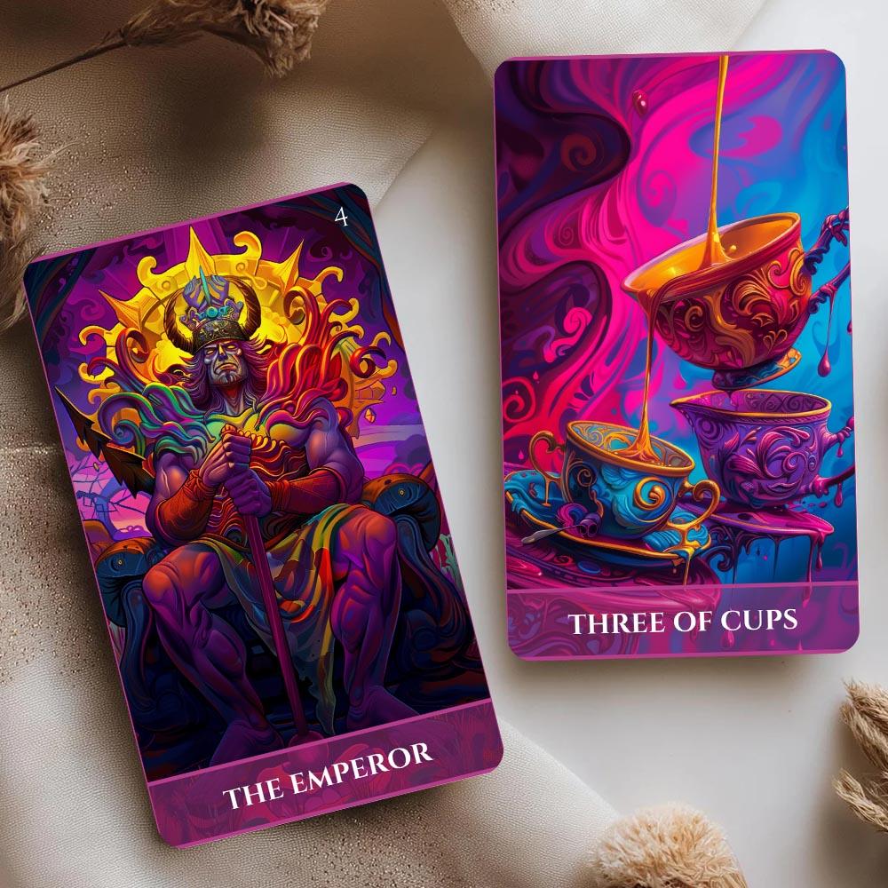 78 Card Luminous Arcana Tarot Deck, 13x8 Cm Perfect for Wisdom, Creativity, and Awakening Readers, Card Game for Insight