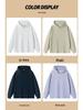 Unisex Long Sleeve Hoodie with Custom Logo – Double-Sided Fleece, Skin-Friendly Pullover Jacket for Couples