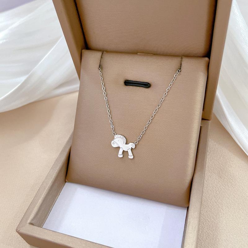 Popular Element Personality Minimalist Wind Furnace Real Gold Necklace Female Collarbone Chain