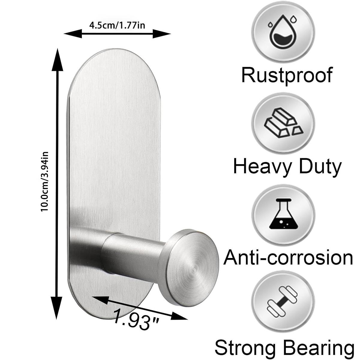 

Bathroom Towel Rail Set Without Drilling Stainless Steel Bathroom Hardware Accessories Set Adhesive Paper Roll Holder Wall Hooks