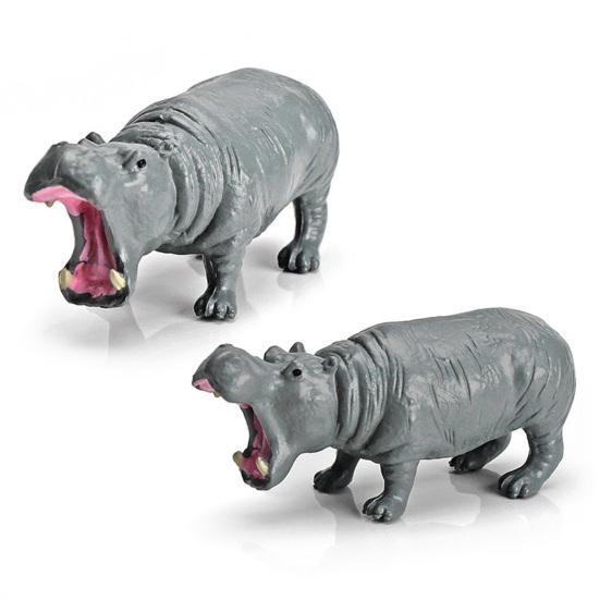 12 Buc Modele Statice Realiste Animale Sălbatice Hipopotam/Zebră/Elefant/Girafă/Urs Figurine Miniaturale DIY Decor Scenă Modele Simulare Statui Animale
