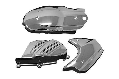 Bike Parts Center 3-Piece Chrome Case Cover Set for Yamaha Cygnus X (Part Number 303053)