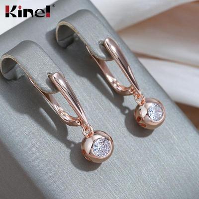 Orecchini pendenti lunghi Kinel da donna color oro rosa