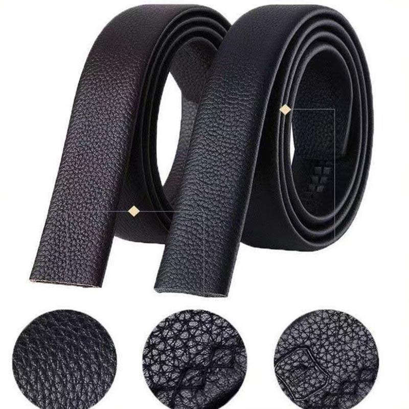 No Buckle Belt Leather Automatic Belt Leather Belt Without Buckle For Men Belt No Buckle Men Waistband Pant Belt