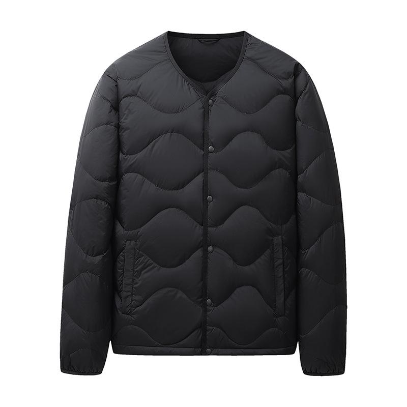 Men's Lightweight Down Jacket - Dad's New 2025 Autumn/Winter Round-Neck Inner Wear