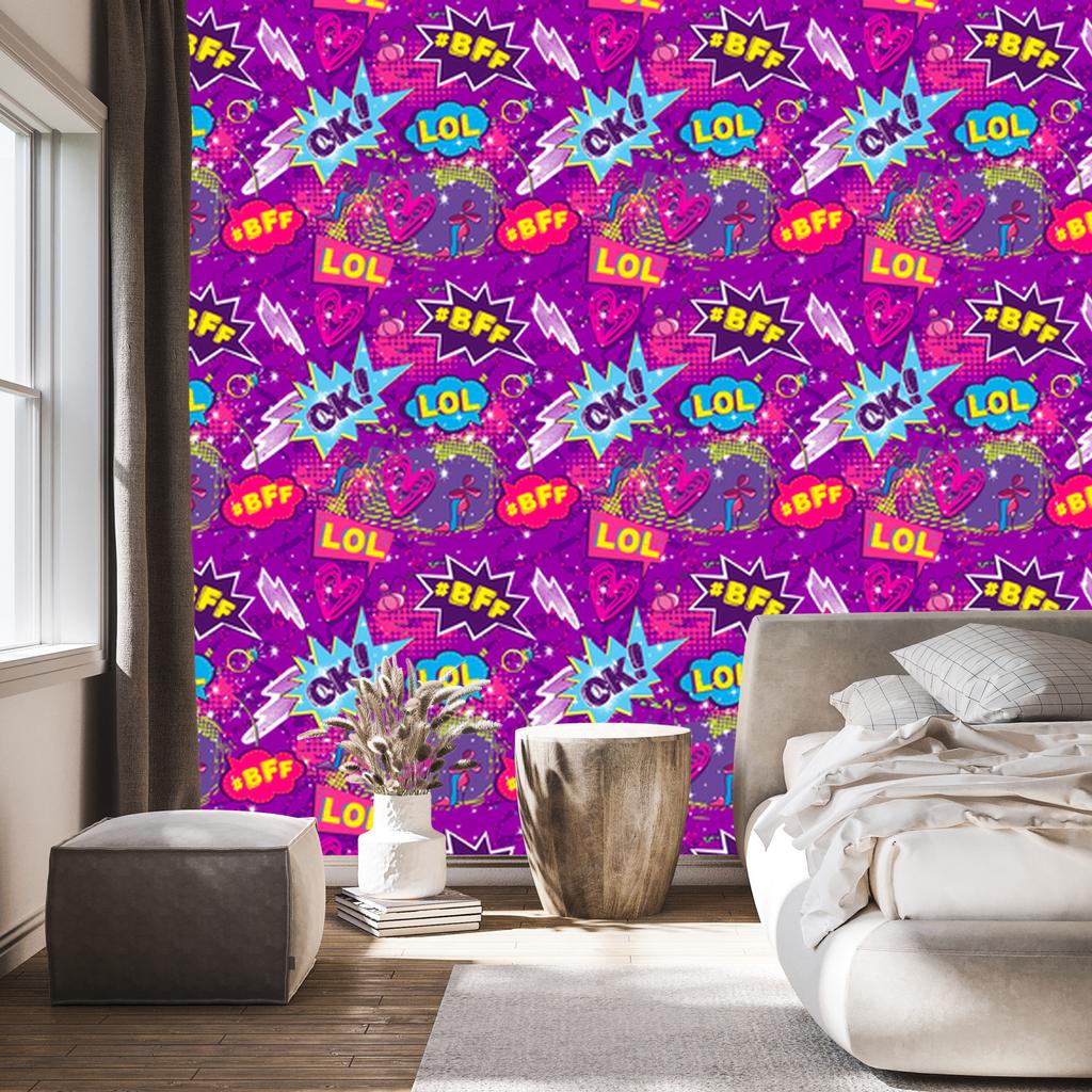 Girls Wallpaper Collage for Living Room and Bedroom 50x1000