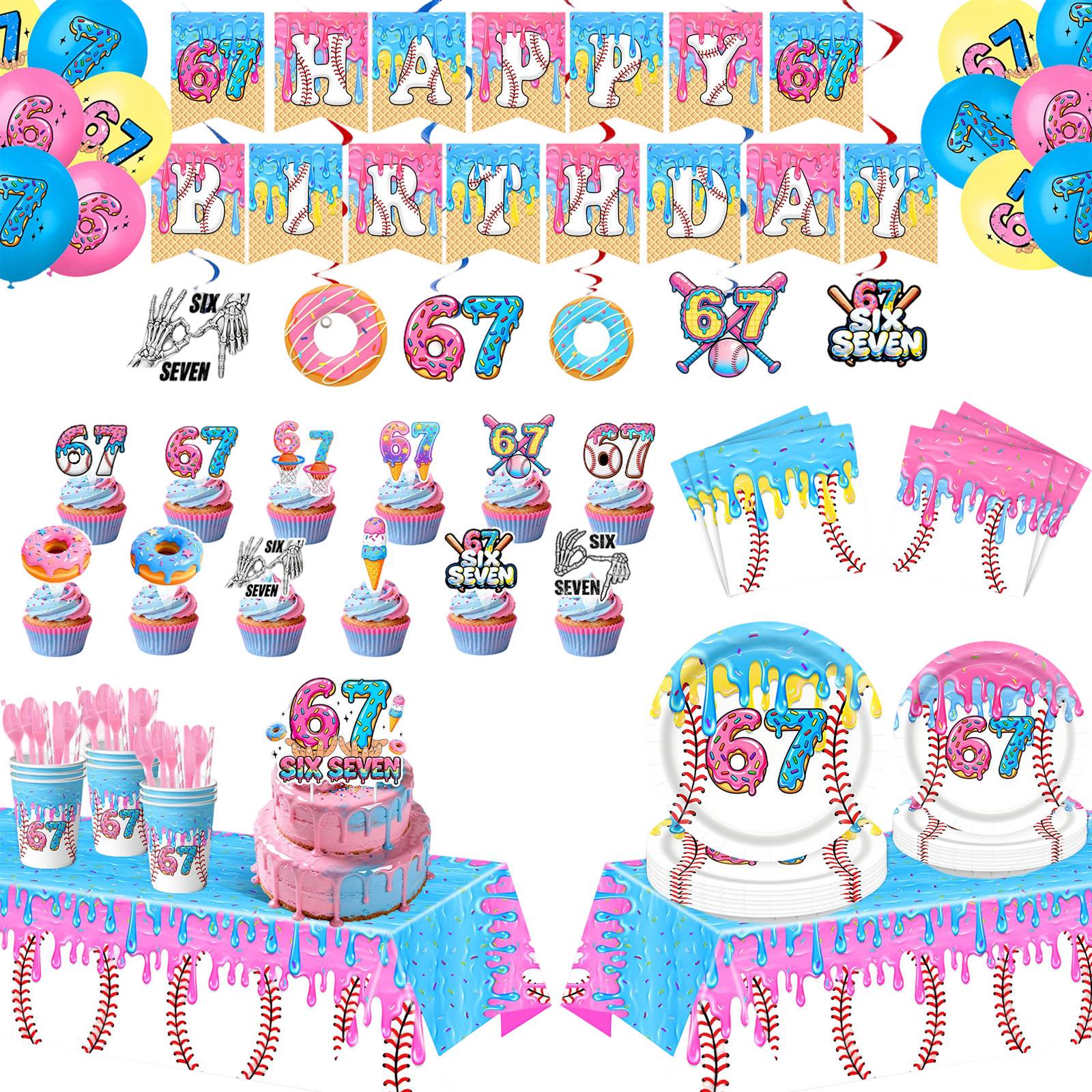 

A Set Of Disposable Tableware For Party Decorations Themed Around Popular Numbers, Suitable For Birthday Parties And Other Gatherings. one size белый