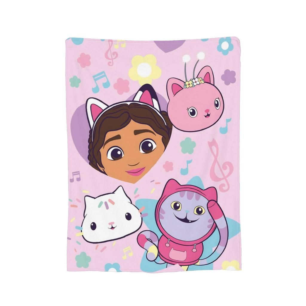 Cartoon Cute Gabby Dollhouse Blanket Velvet Printed  Multi-function Lightweight Throw Blankets for Bedding Car Quilt