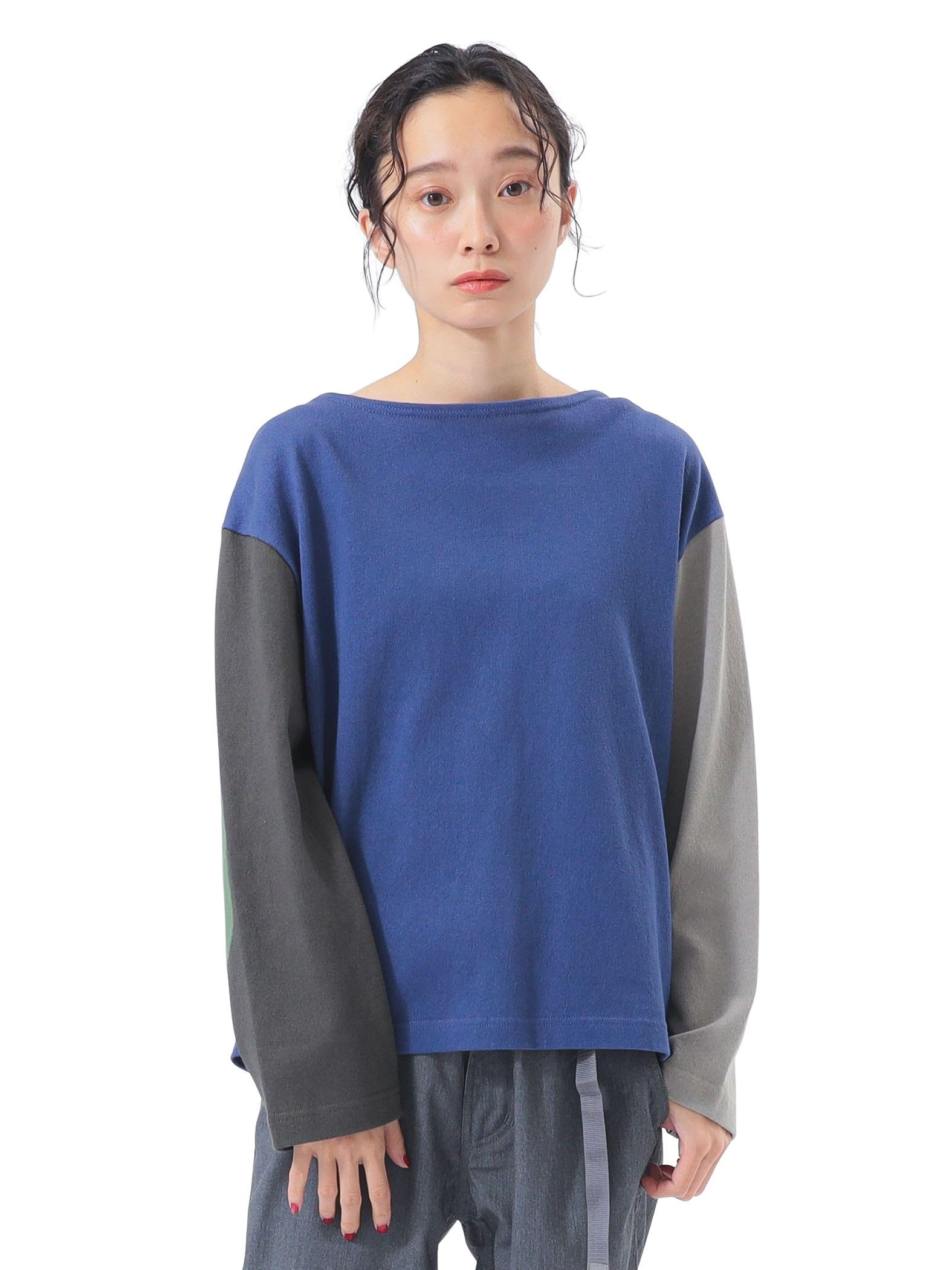 

Женская футболка с длинным рукавом Beams Boy с баской и налокотниками, SOLID_CRZ 2