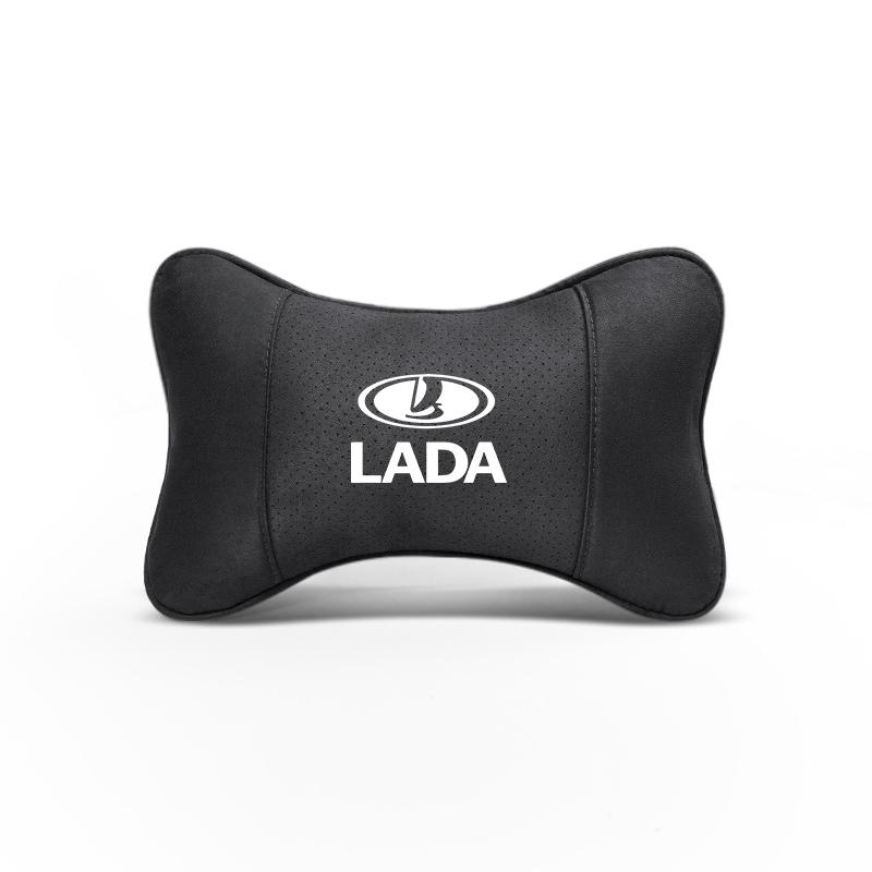 Car Seat Headrest Soft Suede Neck Pillow For Lada Niva 2107 Xray Vesta Priora Granta Kalina Samara Auto Interior Accessories