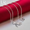 925 Sterling Silver Dragonfly Pendant Necklace Fashionable Wedding Jewelry