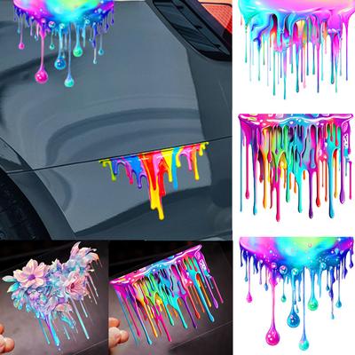 Barevná Graffiti Samolepka na Auto Pruhy na Přední Světla Vinylová Nálepka na Okna Univerzální Pro Maskování Škrábanců Dekorativní Doplňky
