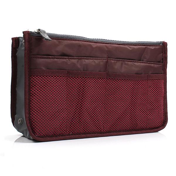 Organizer Insert Bag Women Nylon Travel Insert Organizer Handbag Purse Large Liner Lady Makeup Cosmetic Bag Cheap Female Tote