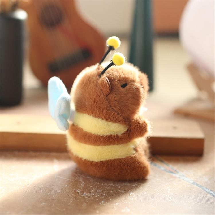 Lovely Capybara Cartoon Plush Toy for Kids Keychain Funny Capybara Cartoon Flapping Wing Soft Charm Stuffed Capybara Toy