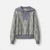 Women's Half-Zip Lapel Knit Sweater