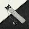 Cute Stainless Steel Cat Bookmark with Kitten-Shaped Book Page Holder - Bookmarks for Book Lovers, Readers, &, Book Accessory
