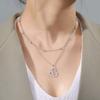 Love Necklace Stainless Steel Jewelry Heart Letters Love Choker Double Layer Couple Valentine's Day Girlfriends Christmas Gifts