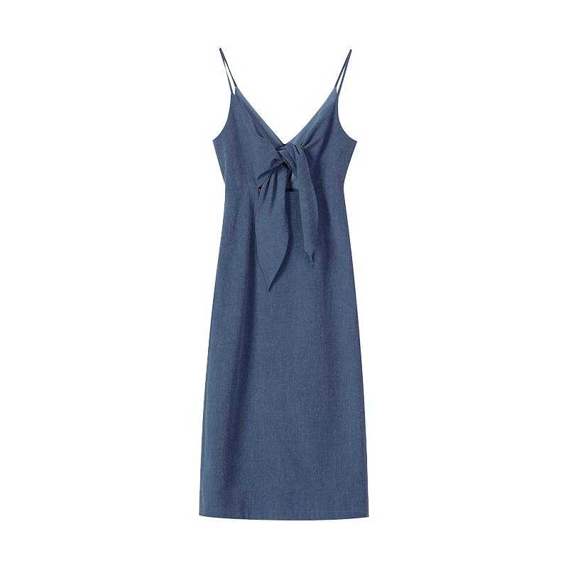 

Летнее новое женское платье трапециевидной формы на подтяжках, летнее повседневное элегантное платье миди-за, женская хлопковая одежда 3XL синий