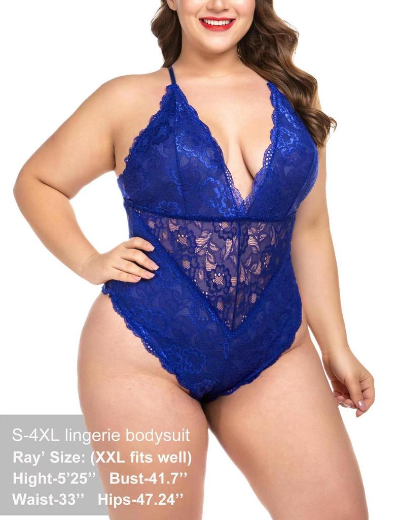 European Plus Size Sexy Lace Bodysuit & Pajamas for Women