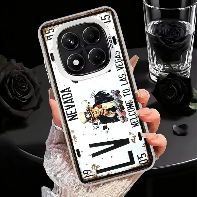 

Retro Vintage License Plate Soft Phone Case for Xiaomi Redmi Note 13 14 15 Pro Plus 12S 12 11S 11 11T 10S 10 Shockproof Cover Ba Redmi Note 13 4G
