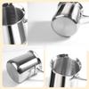 IMEEA Milk Pan, Saucepan, 18-10 Stainless Steel, 11cm High, Induction Compatible, 600cc, Saucepan, Mini Milk Pan, Silver