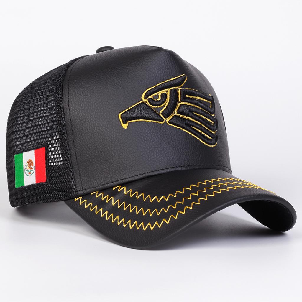 Men Mexican Flag Eagle Embroidered Baseball Cap Mesh Hat Outdoor Adjustable Sunscreen Leisure Hat Spring Autumn Travel Tourism Beach Vacation