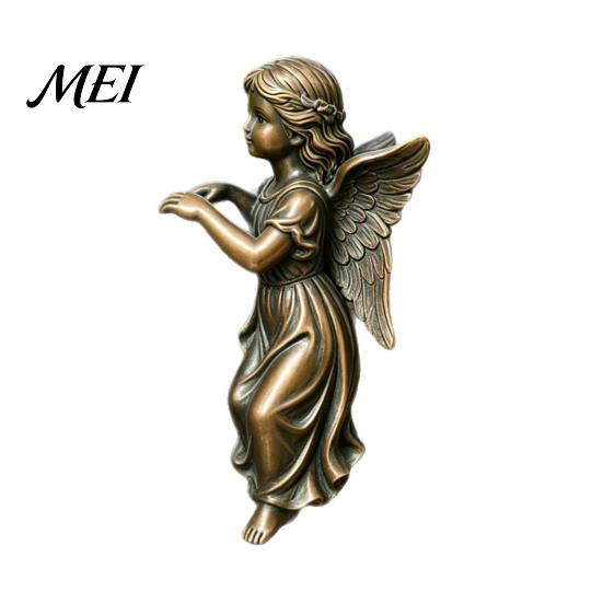 Weather Resistant Garden Art Vintage Angel Girl Statue, Planter Climber Cute Unique Holiday Gift Ideas Resin Figurine for Flower Pot Edge Decor