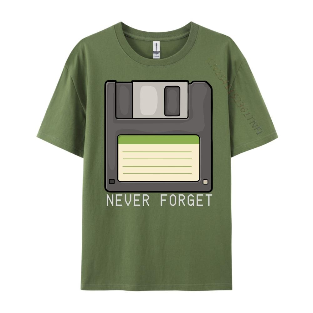 Funny Floppy Disk For Never Forget Computer T Shirt Men 100 Cotton Anime National Flag Day Graphic Tshirts
