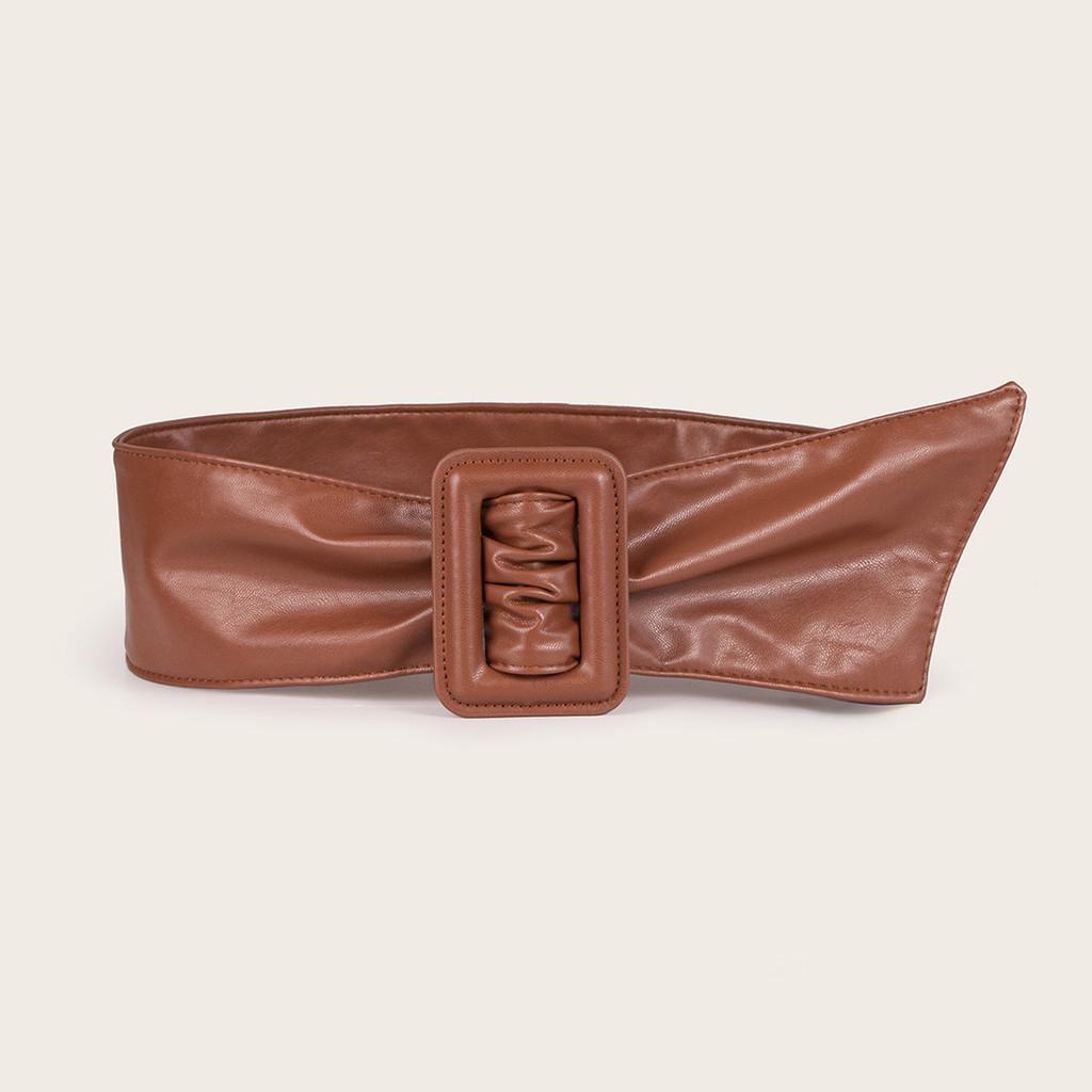 Premium Soft Doublesided Faux Leather Belt With Geometric Design For Daily Wear