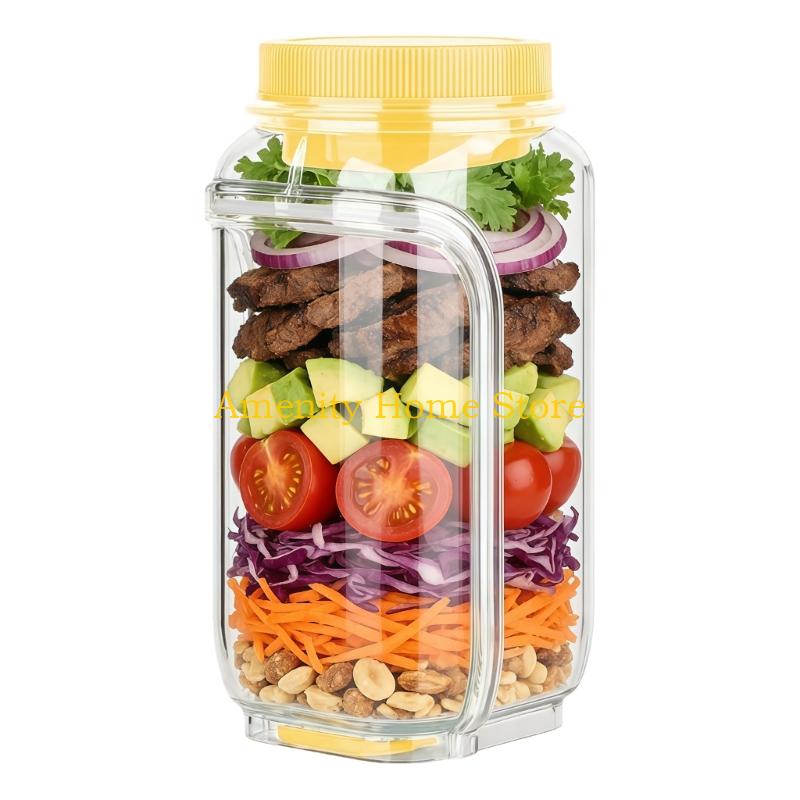 

F26C Practical Plastic Food Storage Container For Meal Preparation Stackable Shape And Seal Maintain Ingredient Freshness жёлтый