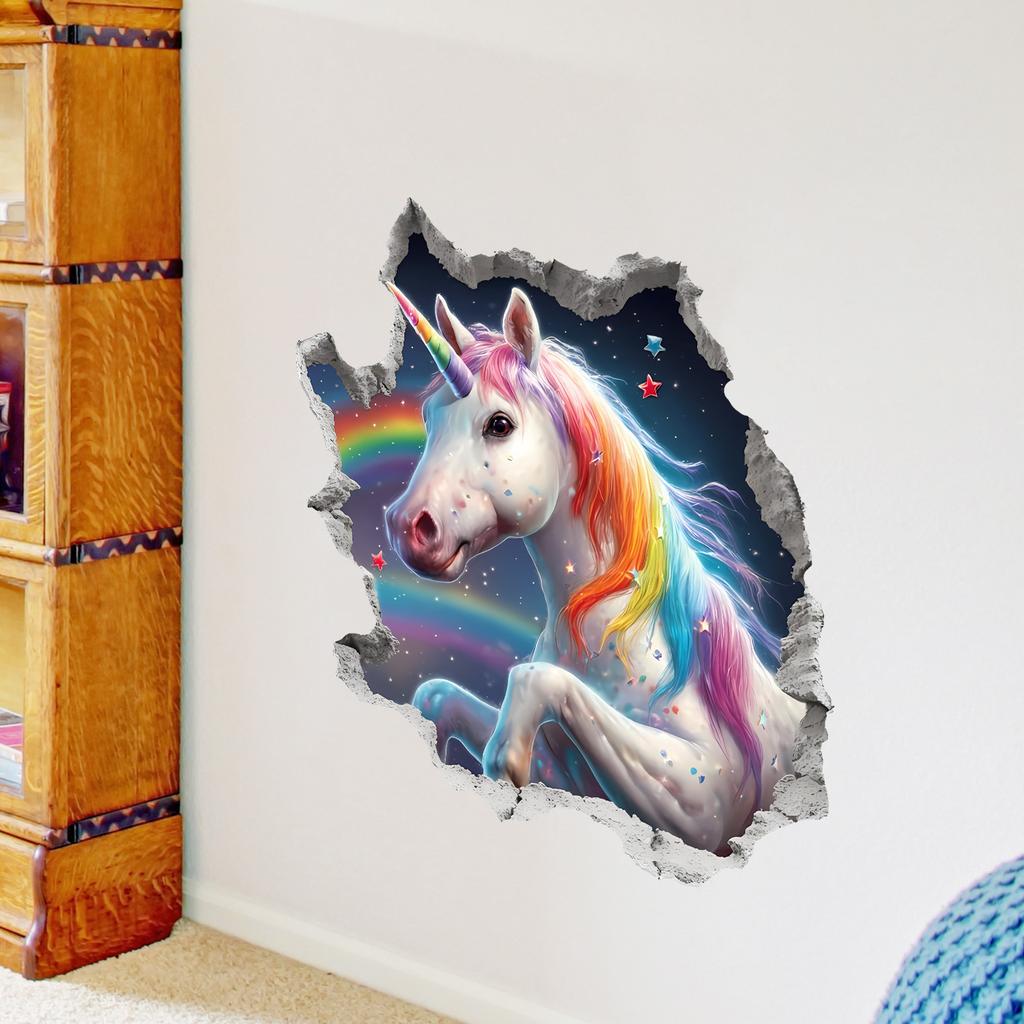 Unicorn Wall Sticker Self Adhesive Decal for Bedroom Living Room Study Nursery Kids Room Wall Decor