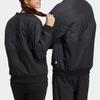 Adidas Solid Color Round Neck Long Sleeve Jacket Unisex Jacket Black HN4775