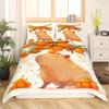 Tropical Fruit Orange Duvet Cover For Kids Teens Lightweight Quilt Covers Bedroom Decor Summer Themed Bedspread Covers No Quilt