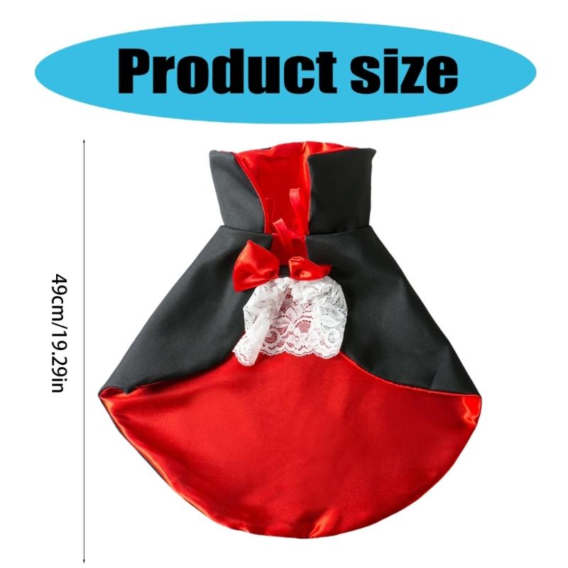 Delicate Pet Cloak Halloween Accessory Cute Pet Halloween Cape Accessory Vampires Cloak with Tie for Festival