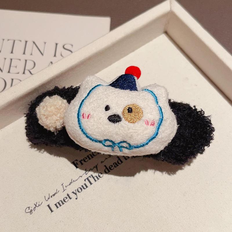 

Милая осенне-зимняя плюшевая заколка для волос, мультяшный щенок, заколка-краб для волос, зажим-акула, головной убор для девочек, милые плюшевые аксессуары для волос as the picture