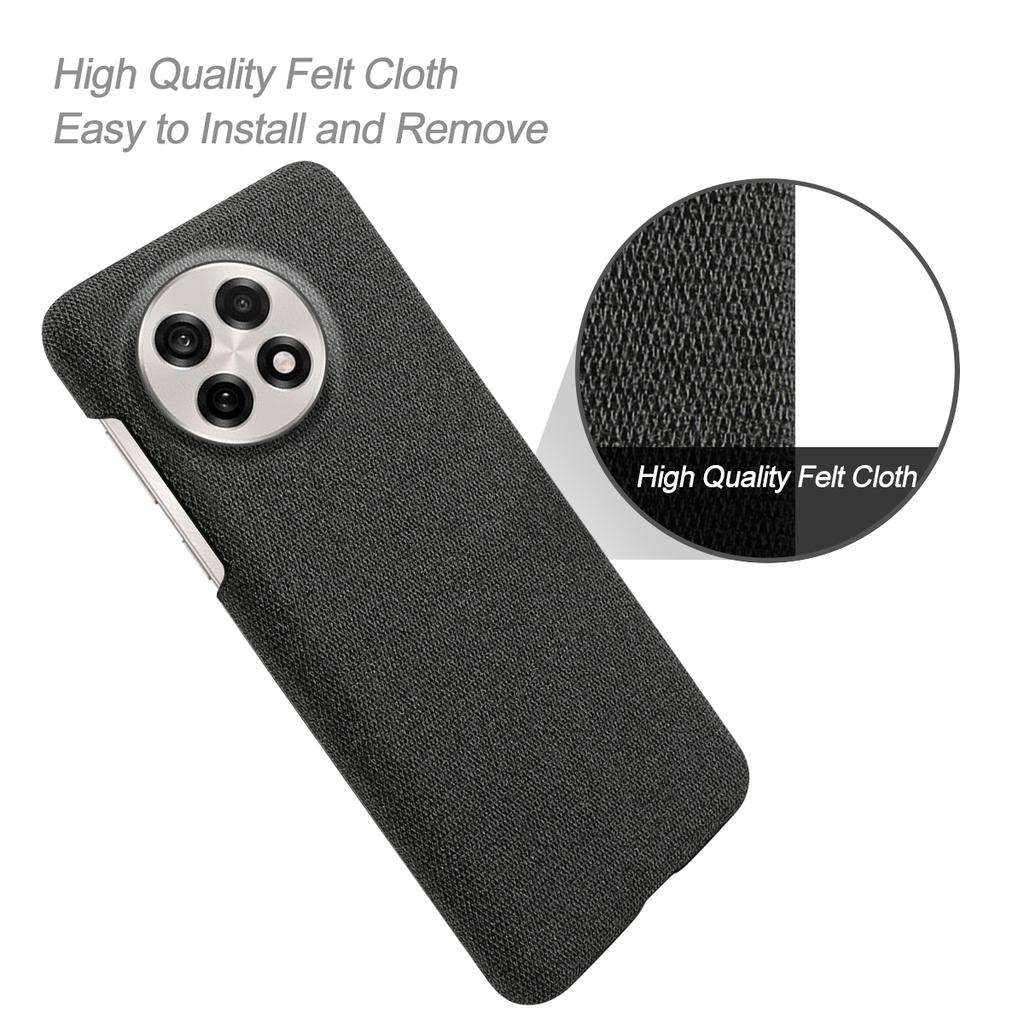 Phone Case for OnePlus 13R 5G/Ace 5 5G/Ace 5 Pro 5G Cloth Texture Anti-Scratch Protective PC Back Cover